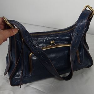 HOBO gorgeous blue leather shoulder bag